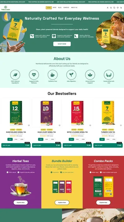 Superfoods and wellness brand featuring tailored conversion paths and lazy-loaded rich media.